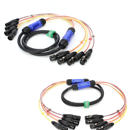 Professional 4/8/12/16/24 Channel XLR Snake Cable, Male to Female, Shielded Audio Extension for Stage Studio Mixer