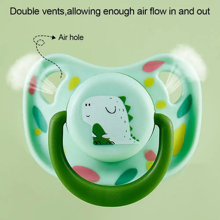Silicone Baby Pacifier Baby Bites and Chewable Products Comfortable Nipple Appearance for Newborns Flat Pacifier Care Tools