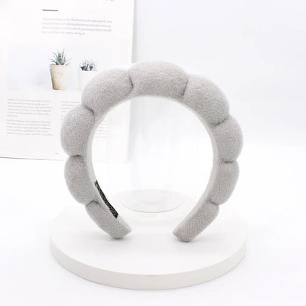Women Girls Sponge Co Spa Makeup Bubble Terry Cloth Headband Puffy Retro Hair Bands Soft Hairband Headwear