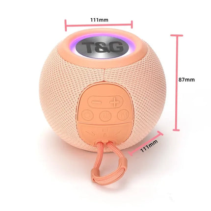 TG337 Bluetooth Speaker Portable TWS Wireless Mini Bass Boombox LED Loudspeaker Outdoor Music Player Support BT AUX FM TF
