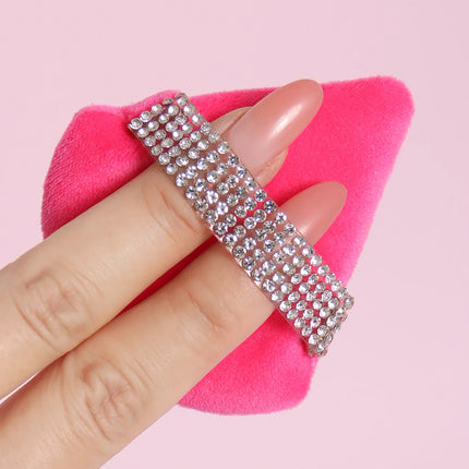 3 件套 Diamond Triangle Powder Puff Face Makeup Tool Sponge Velvet Soft Smooth Facial Beauty Makeup Sponge Cosmetics Accessories