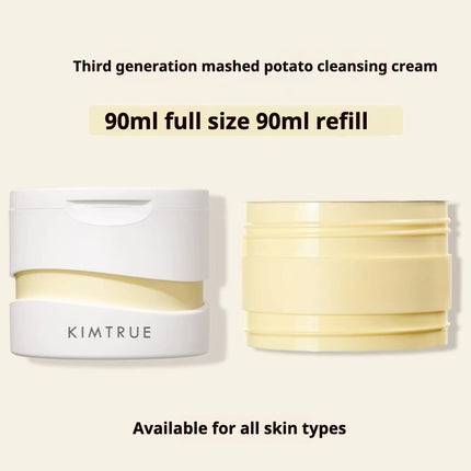 KIMTRUE Mashed Potato Cleanser Cream Makeup Remover Deep Cleansing Face Eyes And Lips Mild Ice Cream Cleansing Oil 90ml