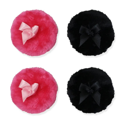 Professional Plush Bowknot round Makeup Sponge Soft Fluffy Loose Powder Puff Cute Foundation Cosmetic Beauty Tool