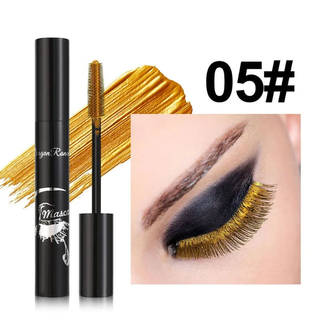 Colorful Waterproof Mascara Blue Purple Pearl Mascara Dense Eye Makeup Bronze Fine Diamond Silver Mascara Cream Cosmetics Makeup