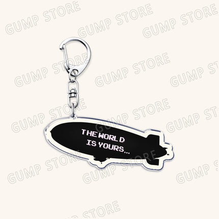 Popualr World Is Yours Keychains for Accessories Scarface Tony Montana Gangster Say Hello To My Life Keyring Fans Friends Gifts