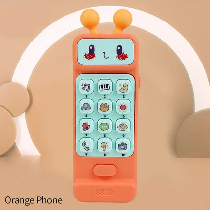 Nori Baby Cartoon Simulation Mobile Phone Toy with Teether Infant Early Educational Music Toy