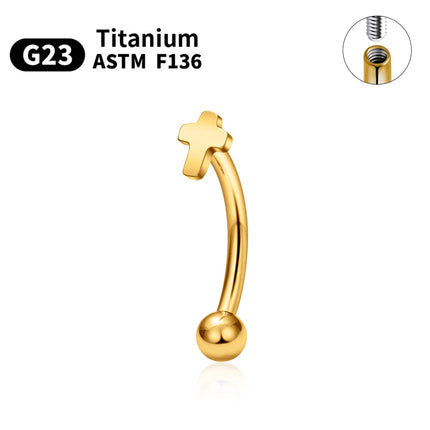G23 Titanium ASTM-F136 Eyebrow Piercings Body Jewelry nternal thread Earring For Women