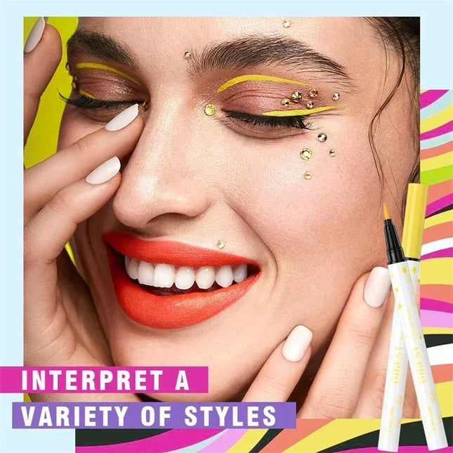1Pc Quickily Drying Colorful Eyeliners Pencil Eyes Cosmetics Matte Liquid Eyeliners Waterproof Lasting White Sweatproof  Make Up