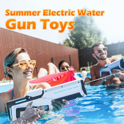 Rechargeable Electric Water Guns for Adults Children Powerful Shooting Automatic Absorb Water Blasters Outdoor Pool Kids Toys