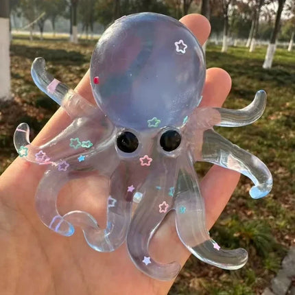 Soft ocean octopus squeeze toy simulates stress relief and slow rebound, stretchable sensory stress-relief gift