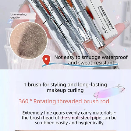 Waterproof Spiral Brush Head Mascara - Steel Tube Long-lasting Easy To Apply - Suitable for Beginners Party Makeup Mascara