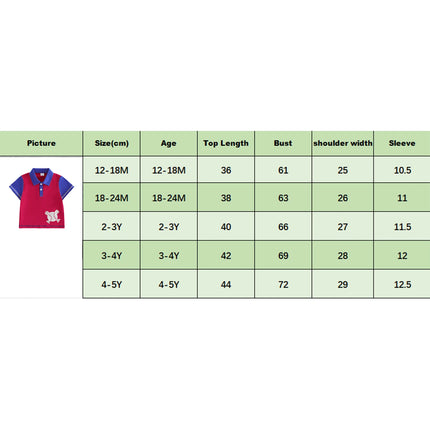 Toddler Baby Boy Summer Tops Fashionable Cute Baseball Embroidery Short Sleeve Collared T Shirt