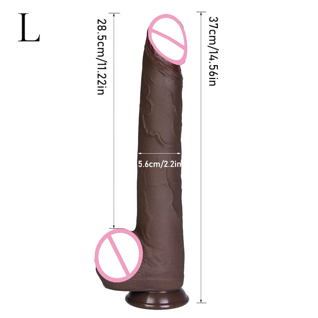 3 Sizes Realistic Soft Long Dildo Silicone Male Genitals 2Colors Penis Vaginal Masturbation Suction Cup Dick Woman Anal Sex Toy
