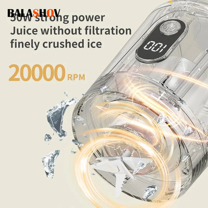 600ML Portable Juicing Cup Multifunctional Household Crushed Ice Juicer Outdoor USB Rechargeable Electric  Fruit Juice Machine