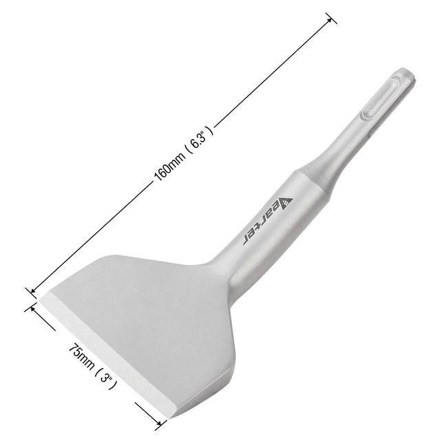 Vearter 75mmX160mm SDS Plus 15° Cranked Angled Wide Bent Chisel Bit for Hammer Drill  Floor Scraper for Concrete Tile Removal