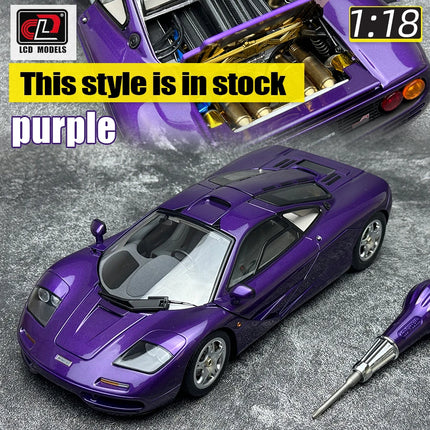 LCD model 1:18 NewS FOR McLaren F1 XP5 alloy car model sports car static display piece holiday gift collection for friends
