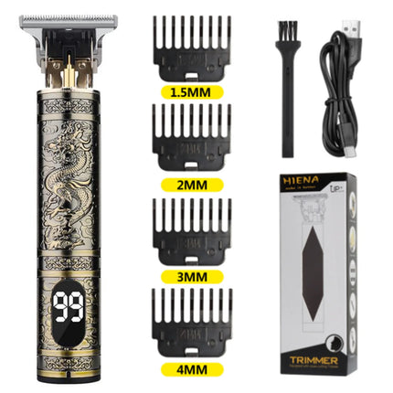 Vintage Hair Clipper Electric Hair Trimmer USB Charging Hair Cutting Machine Portable Shaver Professional Barber Men's Gifs