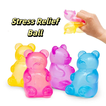 Creative Flow Pattern Egg Cute Bear Maltose Pinch Fun Easter Adult Stress Relief Toy Home Decoration Pinch Stress Relief Ball