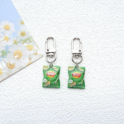 2pcs Cute Snacks Keychain Handmade Bag Jewelry DIY Gifts