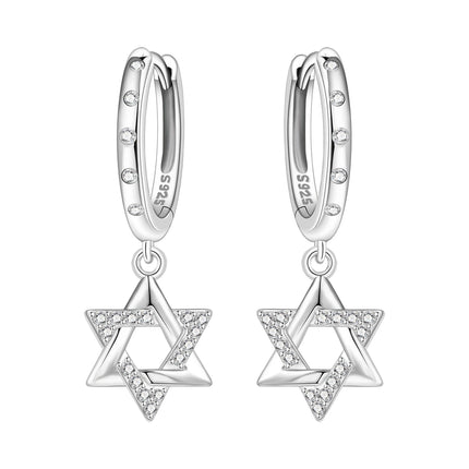Hot Sale Original 925 Sterling Silver Zircon Pink Paw Print Earrings Heart Flower Leaf Design Women Party Jewelry Gift Ear Loops