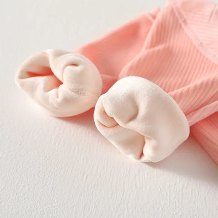 Autumn Winter Baby Jumpsuit Long Sleeves and Long Pants Warm Double-faced Fleece Cartoon Design for Boys Girls Bodysuit