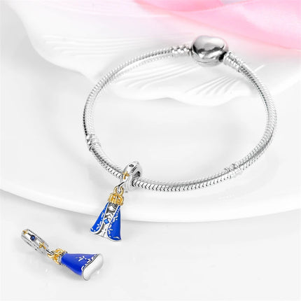 Original New 925 Sterling Silver Prayer Virgin Mary Charms Beads Fit Necklace Bracelet Accessory DIY Jewelry For Women Gift