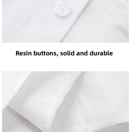 White Women's Shirt Short Sleeve Spring Summer New Work Uniform Formal Long Sleeve Black Blue Professional Clothing Female Blouse