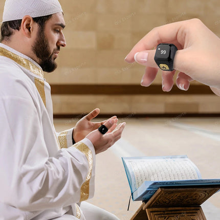 2025 IQibla Smart Zikr Ring Praise Tasbih Tally Electronic Digital Counter for Muslims Prayer Time Vibration Reminder Waterproof