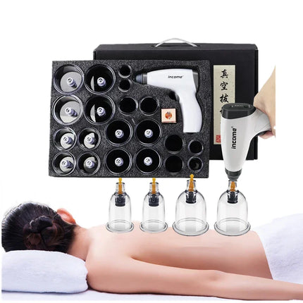 4/12/20/24 Cans Anti-Cellulite Suction Cups Vacuum Cupping Massage Set Chinese Physiotherapy Healthy Care For Body Massage Tool