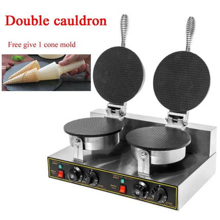 220V Single Head Ice Cream Cone Making Machine Stainless Steel Delicious Crispy Egg Roll Making Machine