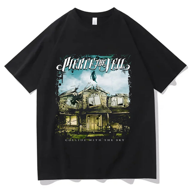 pierce the veil Pure Cotton EU size t-shirts anime men t-shirts y2k designer Japanese male clothes