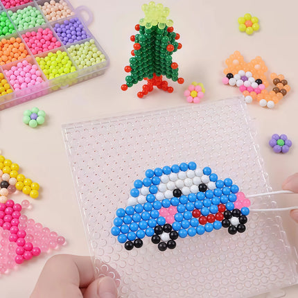 Mini Colorful Water Beads Spray Magic Bead Toy Puzzle Creative Bean Toy Pegboard Toy DIY Handmade Material Package Carnival Gift