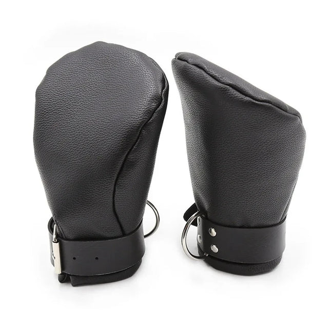 Puppy Play Dog Gloves Dog Paw Print Padded Fist Mitts BDSM Bondage PU Leather Gloves Fetish Adult Role Play Sex Toys For Women