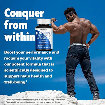 100 Caps | L-Arginine + L-Citrulline Complex | Energy & Enlargement  Size Growth Male Support | Experts Clinically Studied