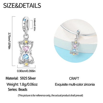 Original 925 Sterling Silver Charms Beads Cute Mushroom Unicorn Love Wings Pearl Charm for Bracelet Pendant Woman Girl Jewelry