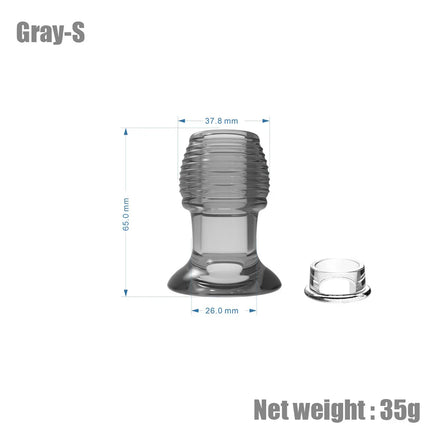 Hollow Anal Plug Ribbed Transparent Butt Plug Silicone Anal Tunnel Enema Dilator Stretching Adult Sex Toy for Men Women Gay