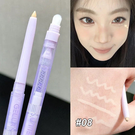Double Headed Lip Liner Pencil Waterproof Matte Lipstick Contour Makeup Peach Pink Multi-purpose Lipliner Pencil Lips Cosmetic