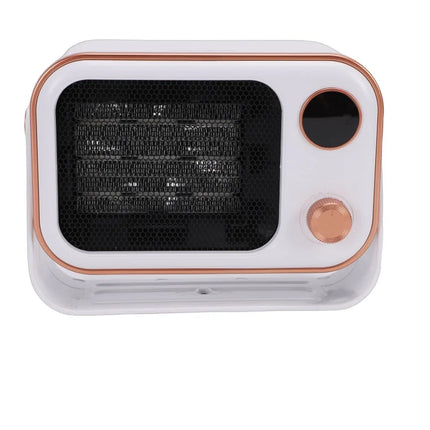 1200W PTC Ceramic Desktop Heater Quiet Quick Heating 2 Speed Settings Overheat Tip Over Safety Indoor