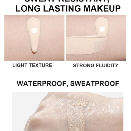 5.5g Smooth Liquid Concealer Cream Long Lasting and Waterproof Foundation Moisturizing Makeup Base Full Coverage Face Make Up