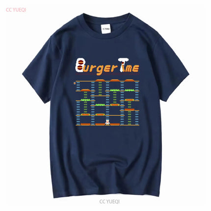 Burger Time stage 1 Logo NES Famicom game 8 bit screen T Shirt Arcade classic vintage retro design all sizes vintage Washed