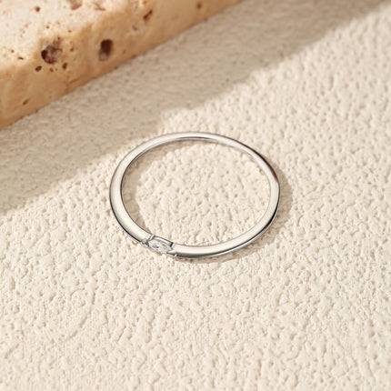 MODIAN Simple Moissanite Stackable Rings 925 Sterling Sliver Dazzling Thin Finger Rings For Women Daily Fine Jewelry