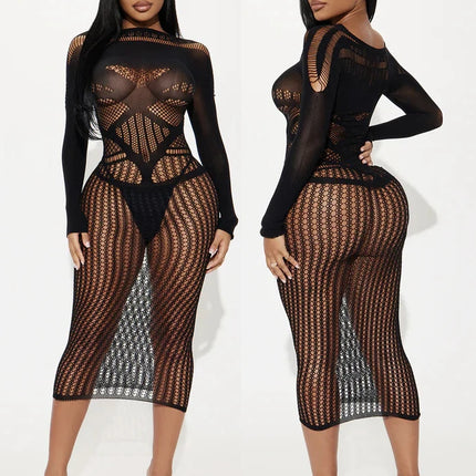 Sleepwear sexy lingerie Babydoll Mesh Intimate Catsuit wedding night nightgown adult bodysuit tube top dress Sexy long dress