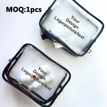 20Custom Waterproof Storage Bag Portable Cosmetic Pvc Bag  Handbag Toiletry Bag Minimalist Transparent Makeup Bag Travel Washbag