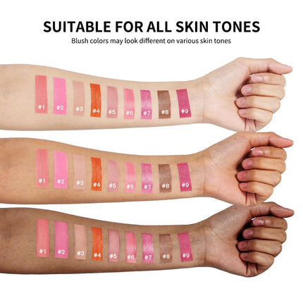 Beauty Liquid Blush Lipstick Blush Eyes Cheek Blusher Waterproof Mositure Face Contour Shadow Liquid Lip Gloss Plump Makeup
