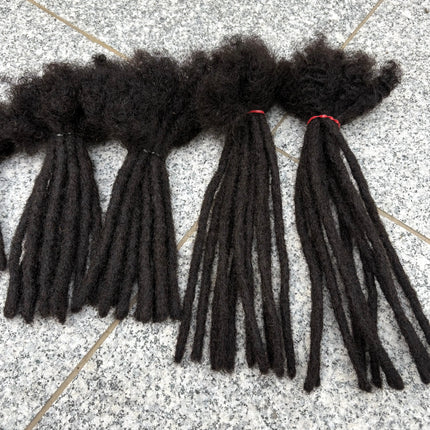 6-20inch 0.6cm Regular Loc Extension Human Hair 50 Strands Full Handmade 100% Human Hair Loc Dreadlock Extension for Men Women