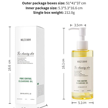 Gentle Cleansing Oil 200ml – Jojoba-Based Makeup Remover that Melts Makeup Fast, Rinses Easily & Is Non-Irritating for All Skin