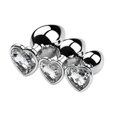 Metal Anal Plug for Women Men Couples Butt Plug Butt Toy Adult Game Masturbator Anal S/M/L Diamond Sex Toy for Adult Products