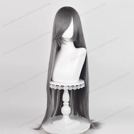 Anime 100Cm Long Staight Cosplay Synthetic Wig Black White Red Pink Brown Gold Blue Women Heat Resistant Hair High Quality Wigs