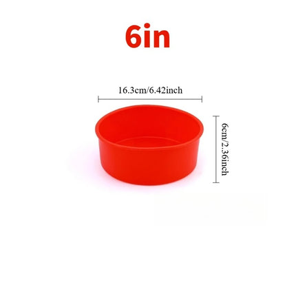 4/6/8/10 Inch Round Silicone Cake Mold Baking Pan for Mousse Fondant Pastry Dessert Jelly Reusable Non-Stick Cylinder Mold