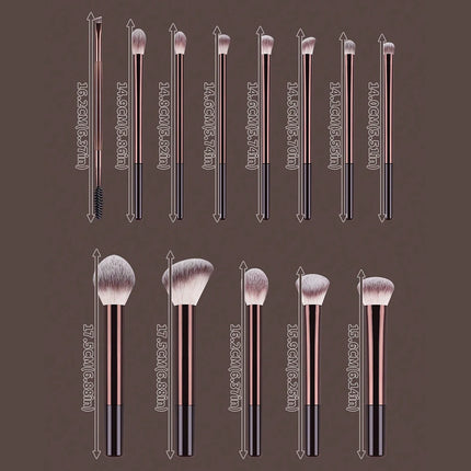 13PCS Makeup Brush Set Foundation Concealer Powder Eyeshadow Blush Brush Kabuki Blending Cosmetic Beauty Tool for Face
